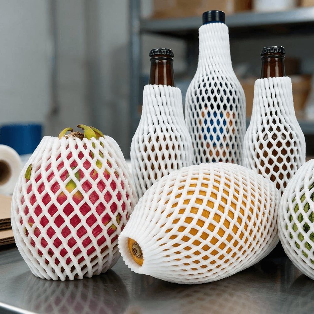 EPE Foam netting protecting fruit and bottles